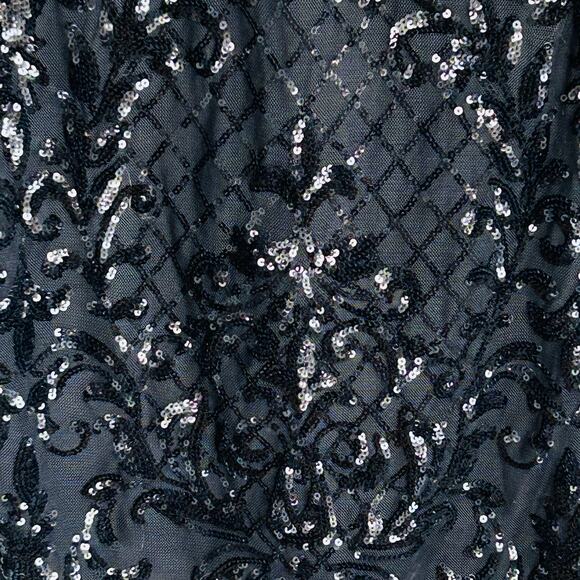 Fairy Goth Witchy Bodycon Sequin Mini Dress Womens XS L/S‎ NYE Party Glam HOCO - Picture 3 of 12